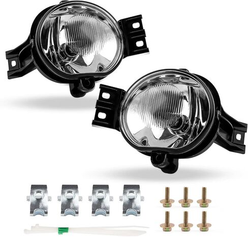 قوة ملحوظة RP، ضوء ضباب لـ 2002-2008 Ram 1500/03-09 Ram 2500/03-10 Ram 3500، 2004 Durango الجيل الثاني، 05-06 Durango Pickup Truck 9006 12V 51W مع عدسة شفافة زوج إطار أسود FL7109 in Kuwait
