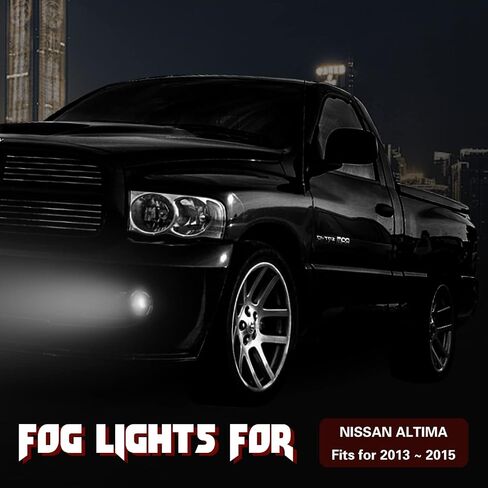 قوة ملحوظة RP، ضوء ضباب لـ 2002-2008 Ram 1500/03-09 Ram 2500/03-10 Ram 3500، 2004 Durango الجيل الثاني، 05-06 Durango Pickup Truck 9006 12V 51W مع عدسة شفافة زوج إطار أسود FL7109 in Kuwait