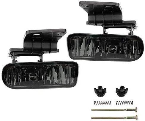 MAYASAF Amber Lens Fog Light Pair of Bumper Fog Lamp Assembly Fit for 1999-2002 Silverado 1500/2500/3500, 2000-2006 Suburban Tahoe Exclude Z71 in Kuwait