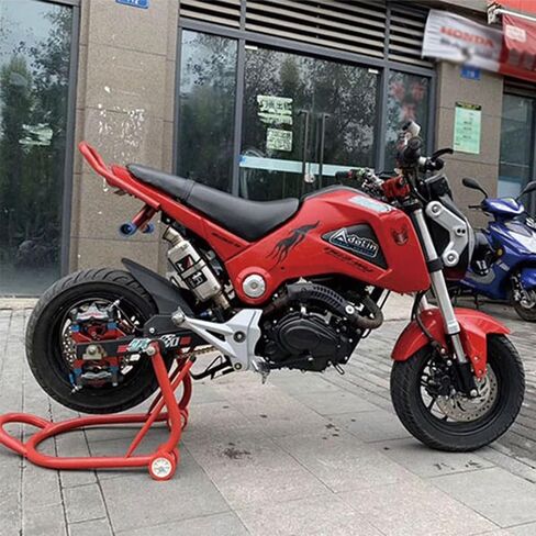 Iron Manned Motorcycle Stunt Rear Luggage with CNC Removable Perform Bar Fit for Honda Grom MSX 125 SF 2013-2016,Black Rack + Black Footpeg in Saudi Arabia