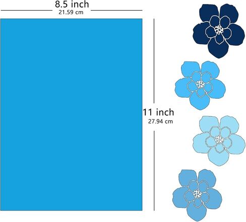 Blues Cardstock 8.5 x 11 Craft Paper Cover Stock Stash Pack- Blue Tones Assorted Colored Scrapbook Paper 80lb Card Stock for Construction Crafts, Embossing, Quilling, Cardmaking-30 Sheets in Saudi Arabia