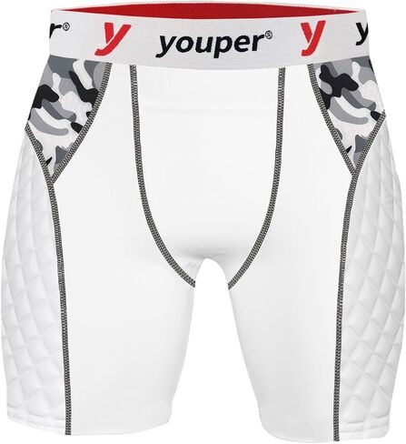Youper Youth Elite Padded Sliding Shorts with Cup Pocket, Boys Compression Slider Shorts for Baseball & Football in Saudi Arabia