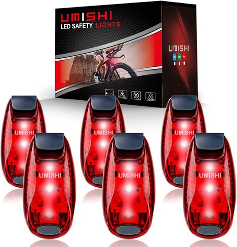 مصابيح أمان LED (6 عبوات)، مصابيح تشغيل ستروب بمشبك للعدائين، المشي، الدراجة، طوق الكلب، عربة الأطفال، أفضل الملحقات الليلية عالية الوضوح لمعداتك العاكسة in Kuwait
