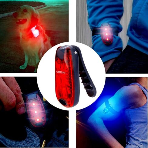 مصابيح أمان LED (6 عبوات)، مصابيح تشغيل ستروب بمشبك للعدائين، المشي، الدراجة، طوق الكلب، عربة الأطفال، أفضل الملحقات الليلية عالية الوضوح لمعداتك العاكسة in Kuwait
