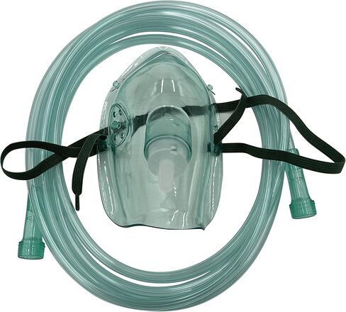 قناع أكسجين للبالغين قطعة واحدة مع أنابيب مقاومة للسحق بطول 6.8 قدم in Kuwait