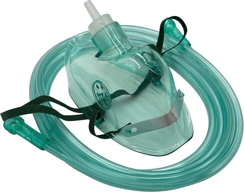 قناع أكسجين للبالغين قطعة واحدة مع أنابيب مقاومة للسحق بطول 6.8 قدم in Kuwait