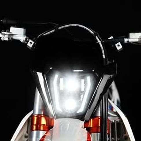 Dirt Bike Headlight Led，66W 3000lm Universal Motorcycle LED Headlight Kit，Pit Bike Headlight for Most Pit Dirt Bike Motorcycle Enduro ATV Scooters-Orange in Saudi Arabia