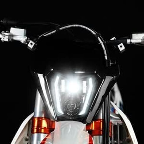 Dirt Bike Headlight Led，66W 3000lm Universal Motorcycle LED Headlight Kit，Pit Bike Headlight for Most Pit Dirt Bike Motorcycle Enduro ATV Scooters-Orange in Saudi Arabia
