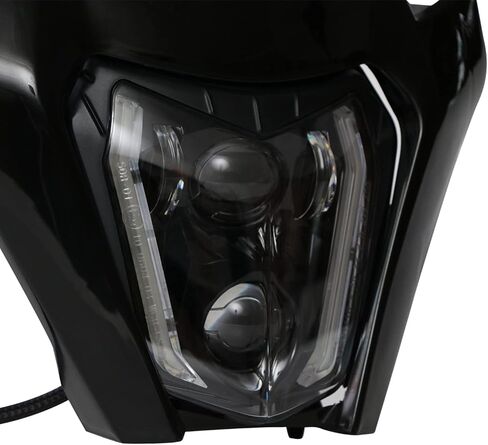 Dirt Bike Headlight Led，66W 3000lm Universal Motorcycle LED Headlight Kit，Pit Bike Headlight for Most Pit Dirt Bike Motorcycle Enduro ATV Scooters-Orange in Saudi Arabia