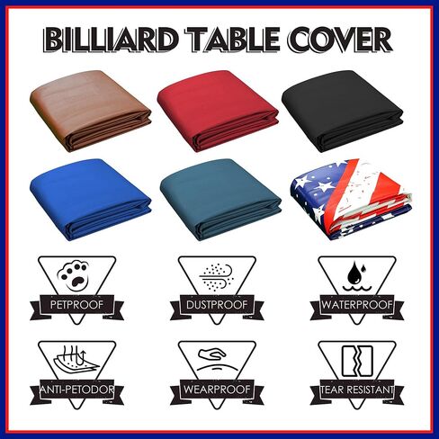 K-Musculo Pool Table Cover, Heavy Leatherette Pool Table Accessories, Waterproof Indoor/Outdoor Billiards Table for Protecting Felt, Scratch-Resistant Pool Table Cover 8 Feet in Kuwait