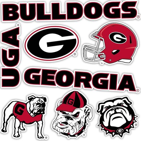 ملصق جامعة جورجيا بلدغ UGA Dawgs ملصقات شارات الفينيل زجاجة مياه للكمبيوتر المحمول سجل قصاصات السيارة T2 (النوع 2) in Saudi Arabia