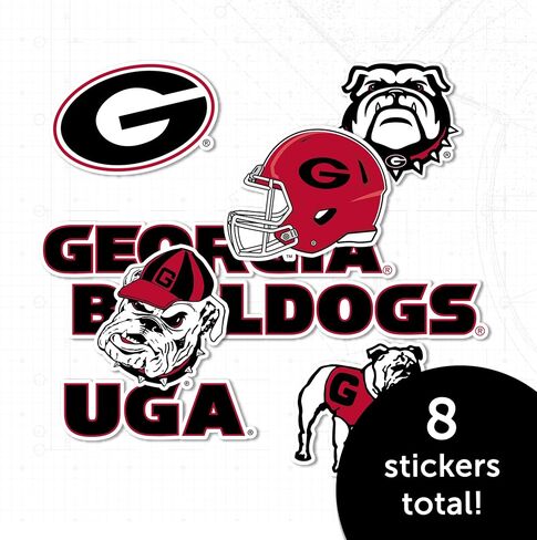 ملصق جامعة جورجيا بلدغ UGA Dawgs ملصقات شارات الفينيل زجاجة مياه للكمبيوتر المحمول سجل قصاصات السيارة T2 (النوع 2) in Saudi Arabia