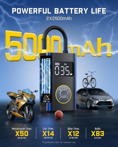 Fanttik X9 Pro Portable Tire Inflator for Motorcycle, 27s Fast Inflate Electric Bike Pump with Digital Tire Pressure Gauge, 150PSI Air Compressor for Electric Bikes, Compact Car, Ball in Kuwait