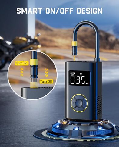 Fanttik X9 Pro Portable Tire Inflator for Motorcycle, 27s Fast Inflate Electric Bike Pump with Digital Tire Pressure Gauge, 150PSI Air Compressor for Electric Bikes, Compact Car, Ball in Kuwait