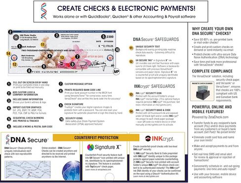 VersaCheck DeskJet 4155 MX MICR All-in-One Check Printer Gold Check Printing Software Bundle,White in Saudi Arabia