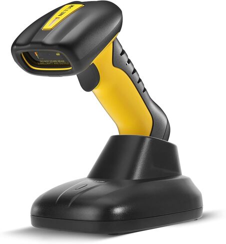 NETUM ماسح الباركود QR الصناعي بتقنية Bluetooth مع قاعدة شحن، قارئ رمز شريطي لاسلكي 2D 1D بقدرة 2600 مللي أمبير في الساعة للحماية من السقوط والصدمات والغبار بدون استخدام اليدين لنظام التشغيل Windows Mac Android iOS (NT-1200) in Saudi Arabia