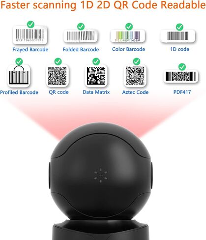 NetumScan Automatic Omnidirectional Desktop Barcode Scanner, Hands-Free USB Wired QR Barcode Reader, 1D 2D Bar Code Image Sensing for Warehouse, Supermarket, Retail Store, Bookstore Pos System in Saudi Arabia