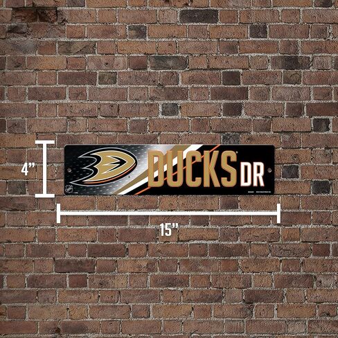 Rico Industries NHL Plastic Street Sign Plastic 4" x 16" Street Sign in Kuwait