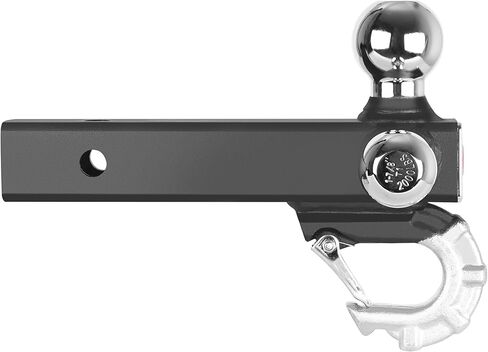 كرة وصلة المقطورة 84012 من Towever مع خطاف سحب تكتيكي، وصلة ربط ثلاثية تناسب جهاز استقبال وصلة 2 بوصة، آمنة مع مزلاج ذاتي القفل، كرة كروم، سعة خطاف ربط الشاحنة تصل إلى 10000 رطل in Kuwait