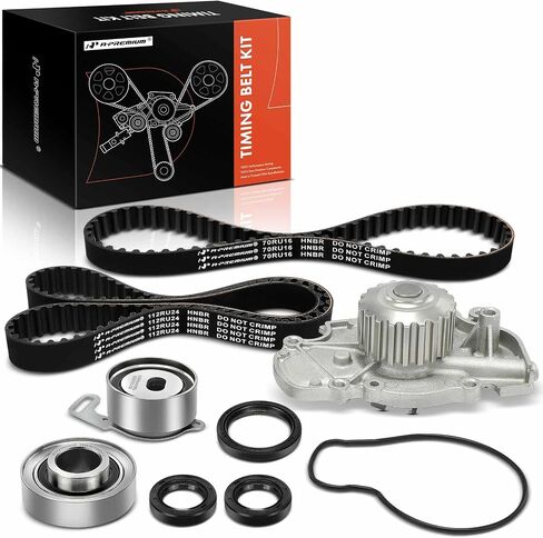 طقم حزام توقيت المحرك الممتاز مع شداد مضخة المياه استبدال TCKWP244 TKH-006 متوافق مع Honda Accord 1994-2002، Odyssey 1998 & Acura CL 1997-1999 & Isuzu Oasis 1998-1999 L4 2.2L 2.3L SOHC in Saudi Arabia