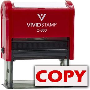 Copy Self-Inking Office Rubber Stamp (Red) - Large