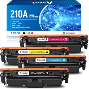 210A Toner Cartridges 4 Pack Compatible for HP 210A 210X Toner Cartridges Compatible with HP Color Laserjet Pro MFP 4301fdw 4301fdn 4201dw 4201dn Series Printer (210A 4pack, with Chip)
