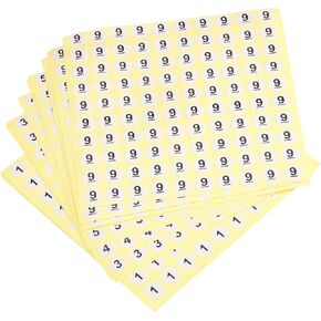 MECCANIXITY 0 to 9 Number Stickers Number Label Self Adhesive Marked Sticker 10mm/0.4" for Classification, Pack of 20