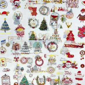 ملصقات allydrew Holiday Washi مع رقائق ذهبية لسجل القصاصات، والحرف اليدوية اليدوية للقرطاسية والمذكرات وصناعة البطاقات (12 ورقة)