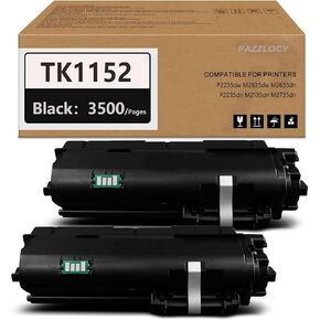 2-Pack TK-1152 Replacement for Kyocera TK1152 Black High Yield Toner Cartridge Compatible for Kyocera TK1152 1T02RV0US0 P2235dw M2635dw M2635dn P2235dn M2135dn M2735dn Toner Kit Printer