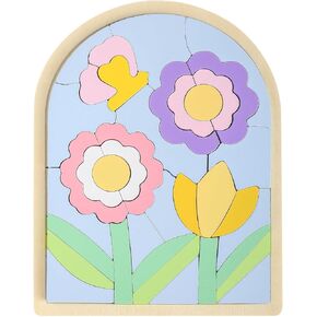 Kids Puzzles Ages 3-5, Wooden Puzzles for Toddlers 3-5, Color Shapes Puzzles for Kids Ages 4-6, Toddler Puzzles Montessori Toys for 3 Year Old, Great Gifts for 3+ Year Olds (3 Pack)