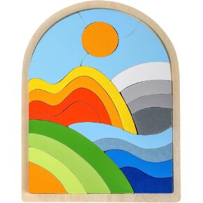 ألغاز للأطفال من سن 3 إلى 5 سنوات، ألغاز خشبية للأطفال الصغار من سن 3 إلى 5 سنوات، ألغاز أشكال ملونة للأطفال من سن 4 إلى 6 سنوات، ألغاز للأطفال الصغار ألعاب مونتيسوري لعمر 3 سنوات، هدايا رائعة للأطفال بعمر 3 سنوات فما فوق (قوس قزح) in Kuwait