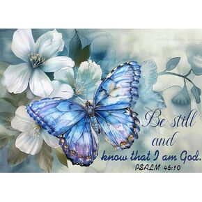 Christian Flower Butterfly Puzzles for Adults 1000 Pieces, Religious Inspirational Scripture Jigsaw Puzzles, Jesus Floral Bible Catholic Faith Puzzle