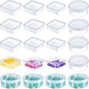 20 Pcs Clear Board Game Tokens Storage Containers Trays Clear Plastic Beads Storage Containers Box Assorted Sizes Storage Boxes Game Components with Lids Pieces, Dice, Tokens, Beads