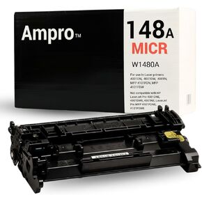 Ampro Replacement 148A MICR Works with Laser Printers 4001DN, 4001DW, 4001N; Laserjet Pro MFP 4101FDN, 4101FDW (Prints 3000 Pages)