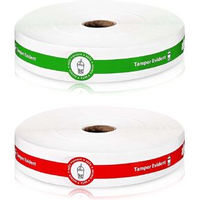 Tamper Evident Seal Stickers Safe Secure Drink Label Stickers 1" x 9" Tamper Proof Tape Food Delivery Sealed for Drink Food Coffee Milk Tea Ice Cream 200PCS