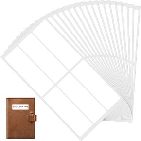 Removable Label Stickers, 120 Pcs White Rectangular Name Tags Self Adhesive Stickers 0.83 x 2.48 Inch Blank Write On Labels for Bottles Jars File Folders Kitchen Office School
