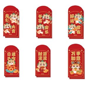 New Year Red Packets,2024 Year of the Dragon Red Packets,Year of the Dragon Red Packets,Chinese New Year Red Packets,6 Styles Red Packets(18PCS) (18)
