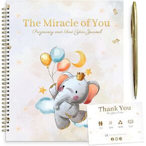 J&W, Pregnancy Journal, Pregnancy Planner, Mom & Baby’s 9Month Journey, Pregnancy Weekly & Monthly Organizer, Baby Memory book, Gender Neutral Pregnancy, BabyShower Gift, Gender reveal Gift, 11x8in.