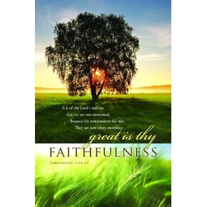 General Worship Bulletin - "Great is thy faithfulness" - KJV Scripture - (Package of 100)