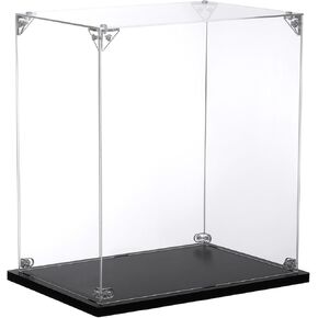 MECCANIXITY Acrylic Display Case, 10''x10''x10'' Clear Display Box Assemble Dustproof Display Box Storage Organizer for Collectibles Action Figures