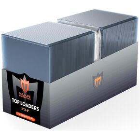 Max Protection 35pt Top Loaders for Cards with Bonus Soft Sleeves - 100 Count - Premium 3x4 Inch Trading Card Toploaders - Protect Your Baseball and Sports Cards with These Hard Plastic Protectors