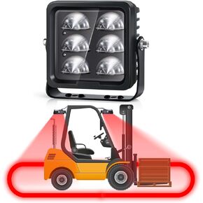 New LED Forklift Safety Light Red Arc Forklift Warning Light Warehouse Pedestrian Area Spotlight 30W DC 12-110V