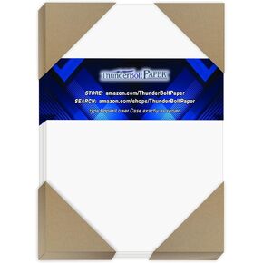 200 Bright White Smooth 80# Card Paper Sheets - 6" X 8" (6X8 Inches) 1" Frame Around 5X7 Card Size - 80 lb/Pound Cover Weight - Quality Paper - Consistency in Print - Smooth Finish