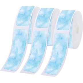 Label Maker Tape for P50/P11/P12/P15, 3 Rolls Transparent Label Print Paper 0.55"x1.57"(14x40mm) Business Logo Jar Barcode Thermal Sticker Paper Waterproof Tape Replacement with Self-Adhesive