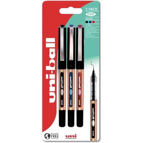 uni-ball UB-150-10 Eye Broad Rollerball 3pc Blister Black Plastic Free Packaging