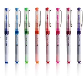 Fude Ball 8-Color Set, fude pen 1.5mm Gel Ballpoint Pen, Made in Japan, CFR-150FBC