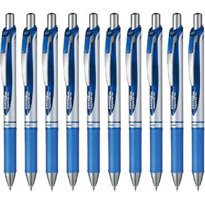 Pentel BL77-C EnerGel Ink Ballpoint Pen, Blue, 10 Pieces