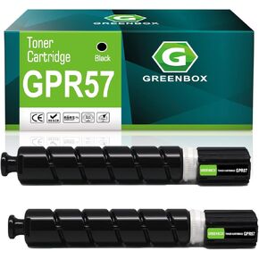 GREENBOX Remanfactured GPR57 0473C003 Toner Cartridge 42,100 Pages Replacement for Canon GPR-57 for imageRUNNER Advance 4525i 4535i 4545i 4551i 4535i 4545i 4551i Printers | 2 Black