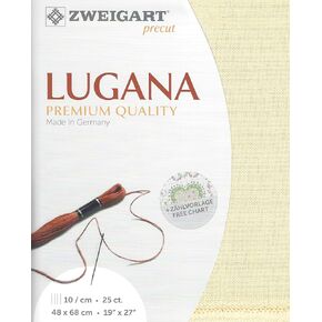Precut Zweigart Lugana 25 Count Light Mocha 3835/309