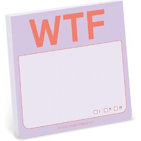 1-Count Knock Knock WTF to Do Sticky Note Pad, 3 x 3-inches (Pastel Edition)